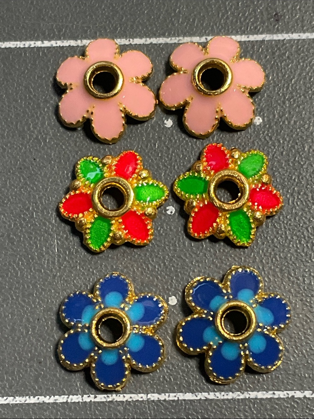 8mm Cloisonné Bead Cap (10)